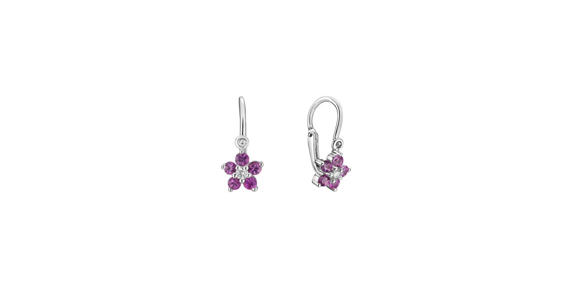 Children's diamond earrings and Sapphire Lovely
