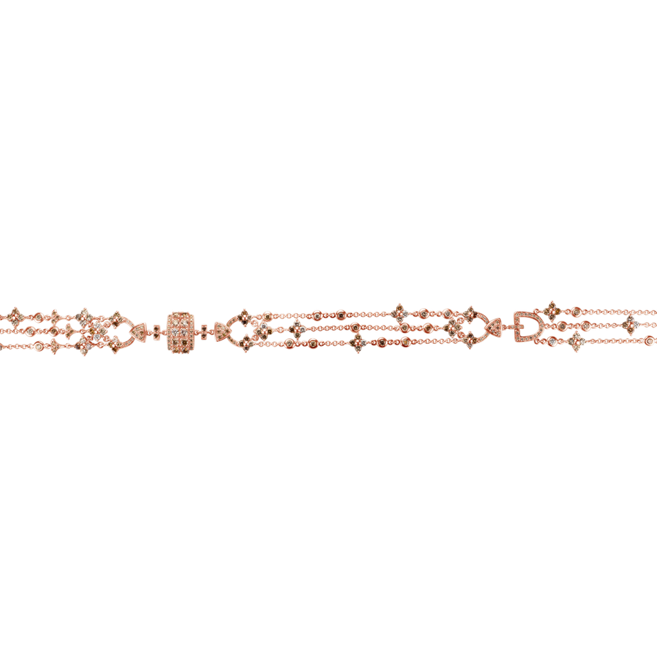 Necklace with brown and white diamonds Eternal Essence