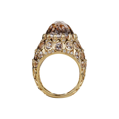 Diamond ring with Morganite Venus Dream