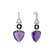 Diamond earrings with Amethyst and Agate Space Song3