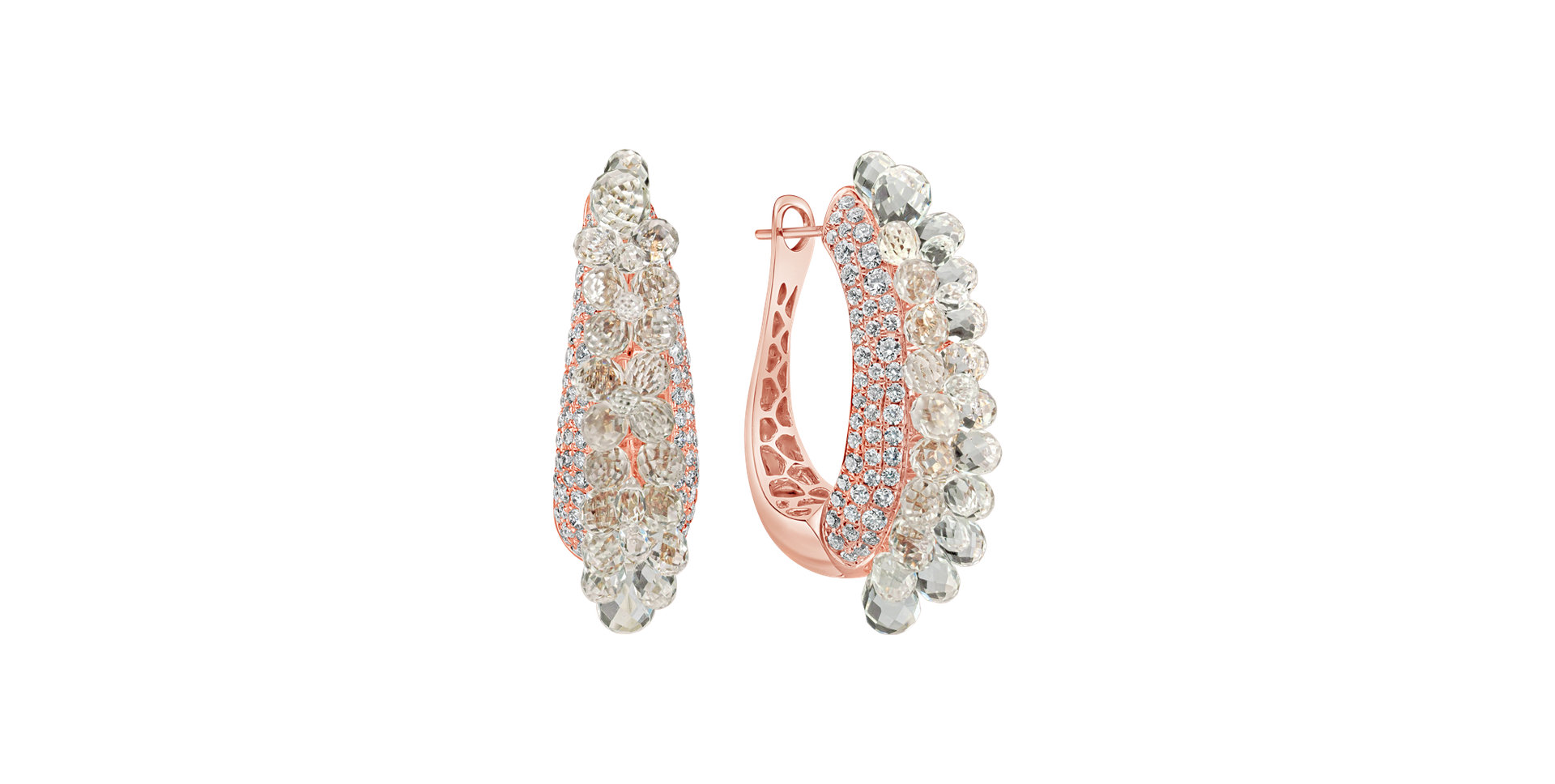 Diamond earrings and Amethyst Galaxy Drops