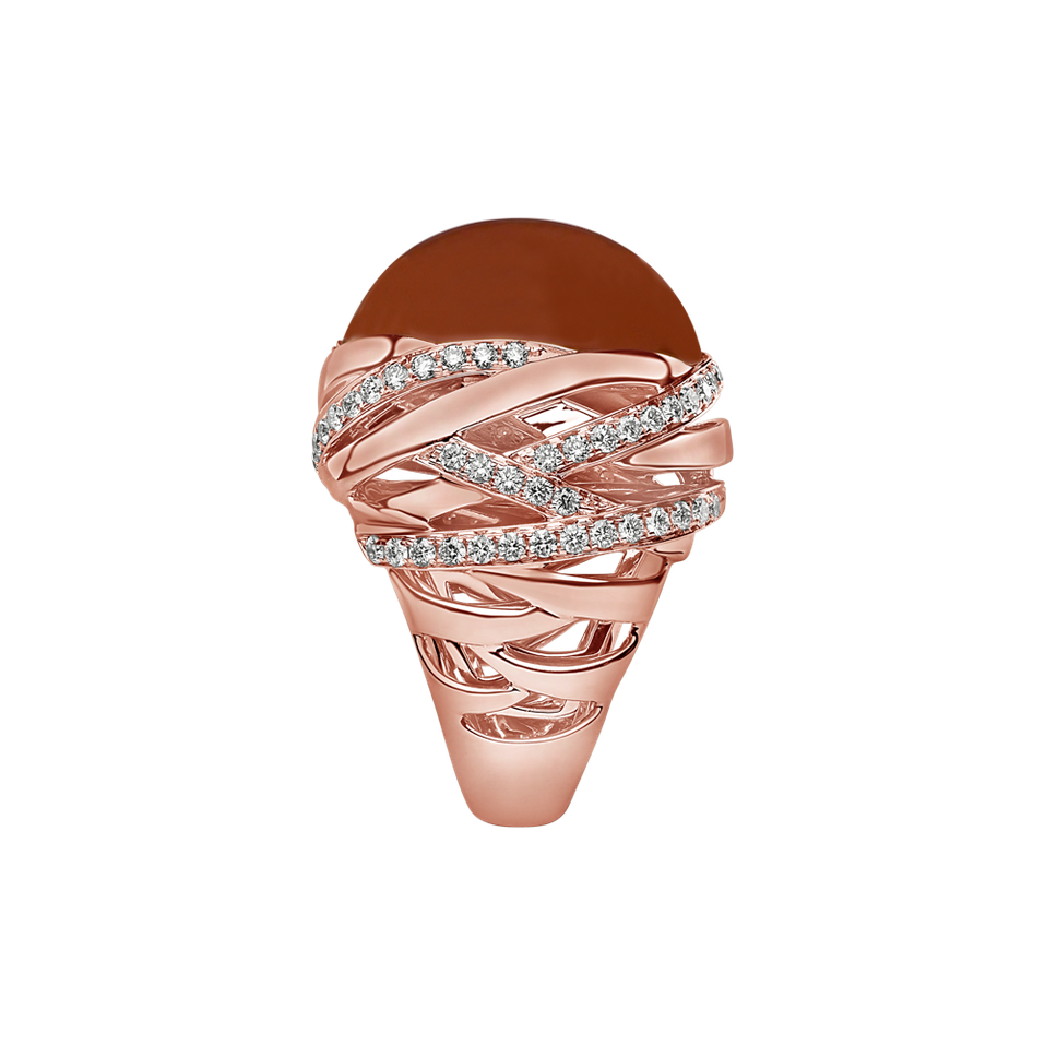 Ring with Moonstone and diamonds Eminence of Sea