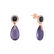 Diamond earrings with Amethyst and Topaz Violet Lady3