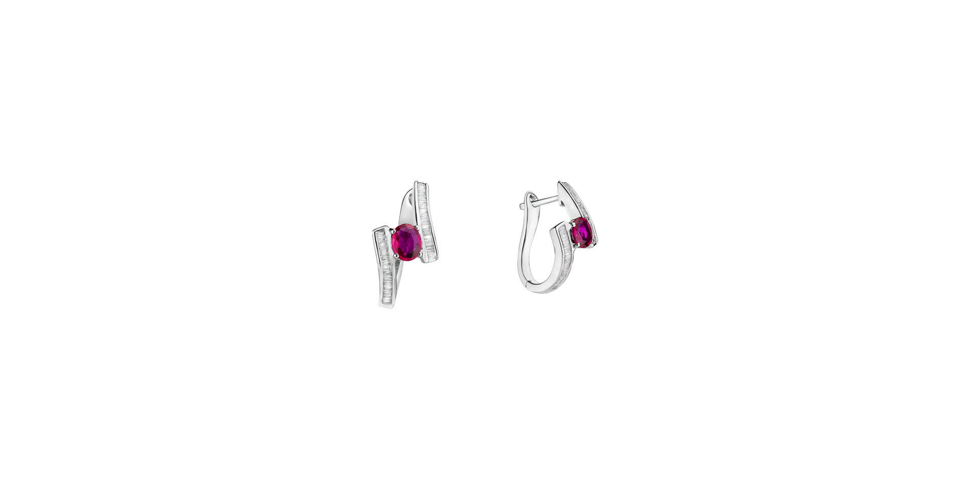 Diamond earrings with Ruby Stevens