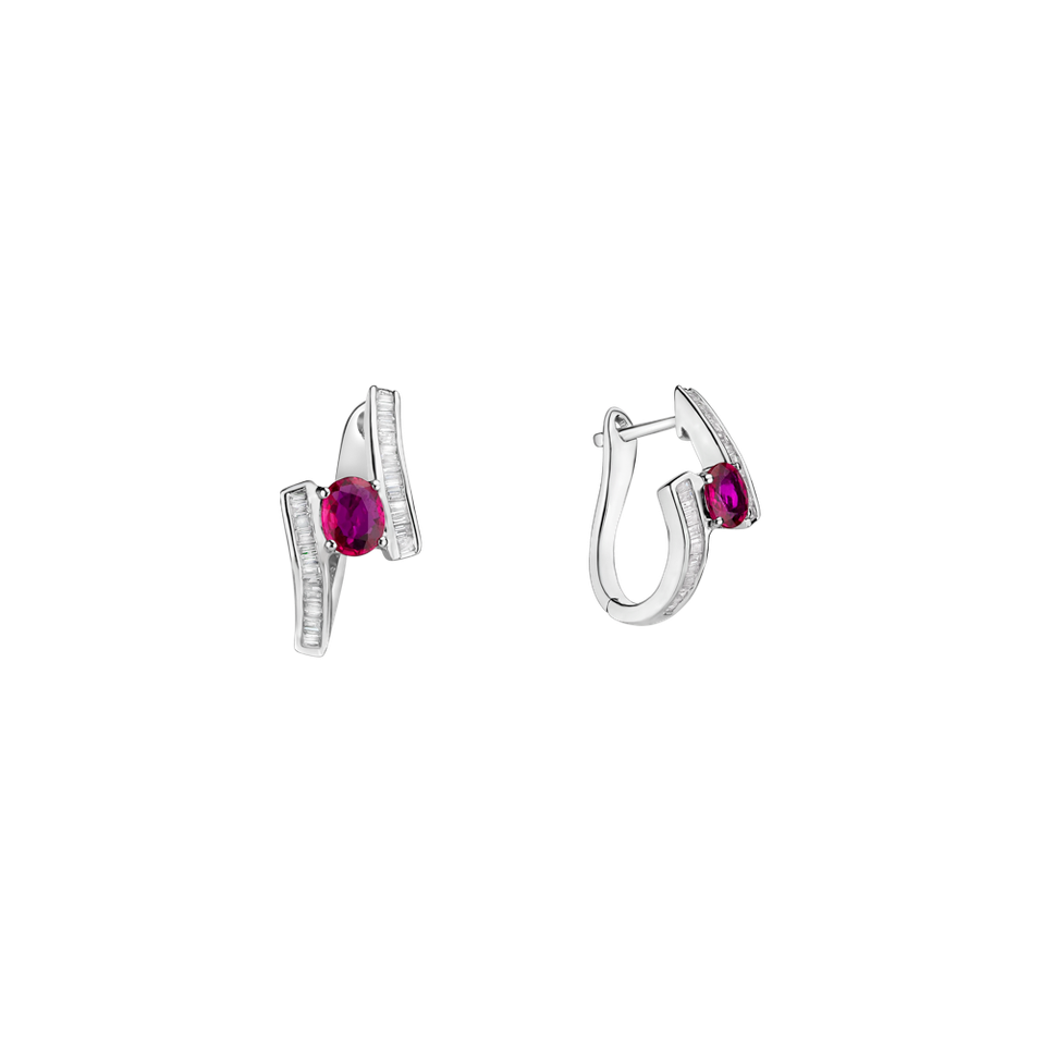 Diamond earrings with Ruby Stevens