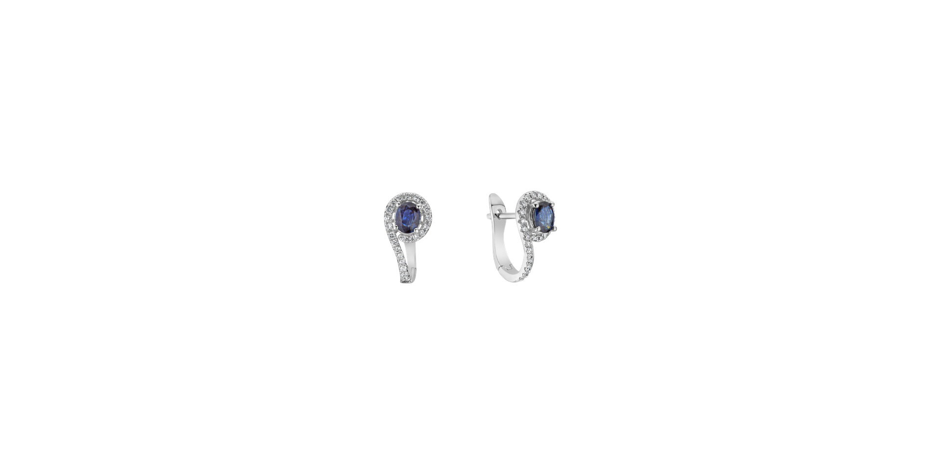 Diamond earrings with Sapphire Moonlit Grace