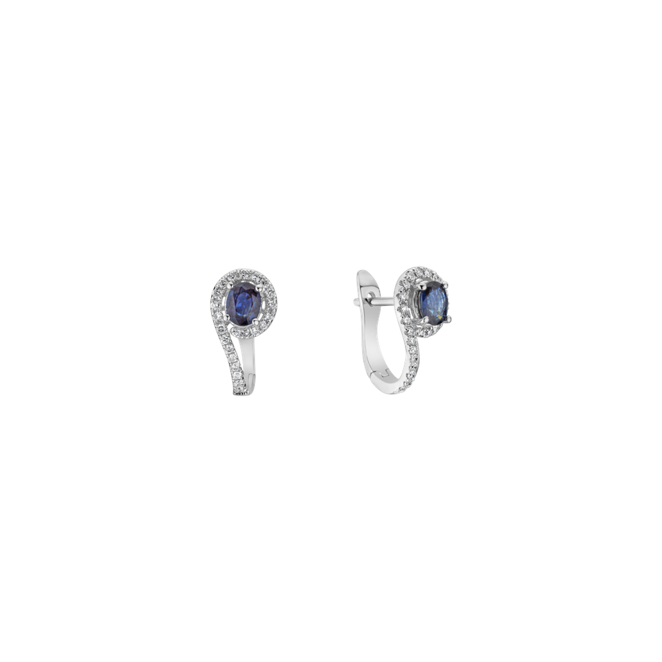 Diamond earrings with Sapphire Moonlit Grace