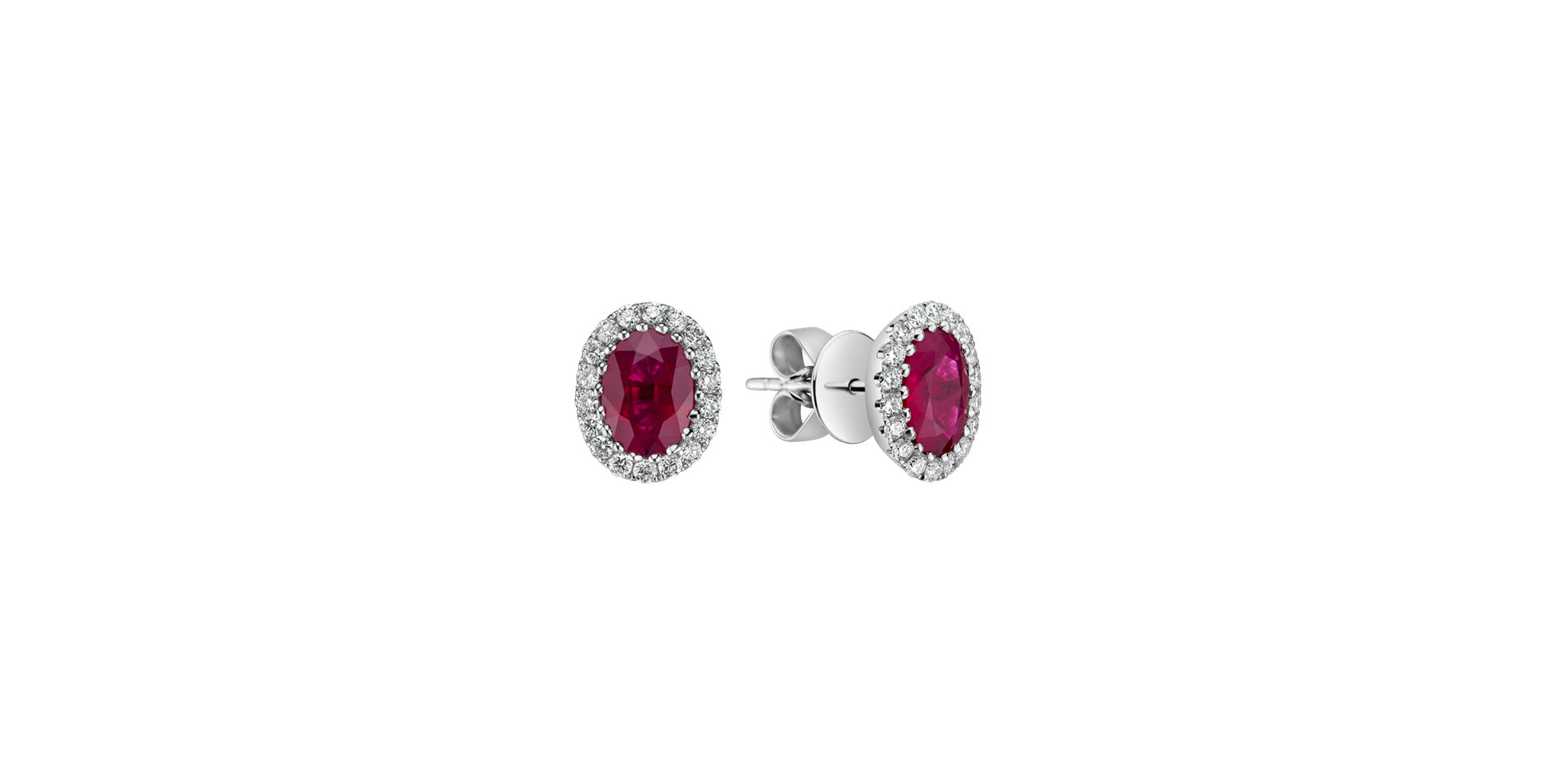 Diamond earrings with Ruby Desire Kingdom