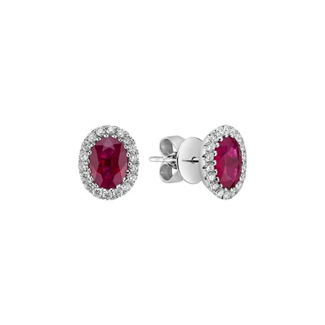 Diamond earrings with Ruby Desire Kingdom