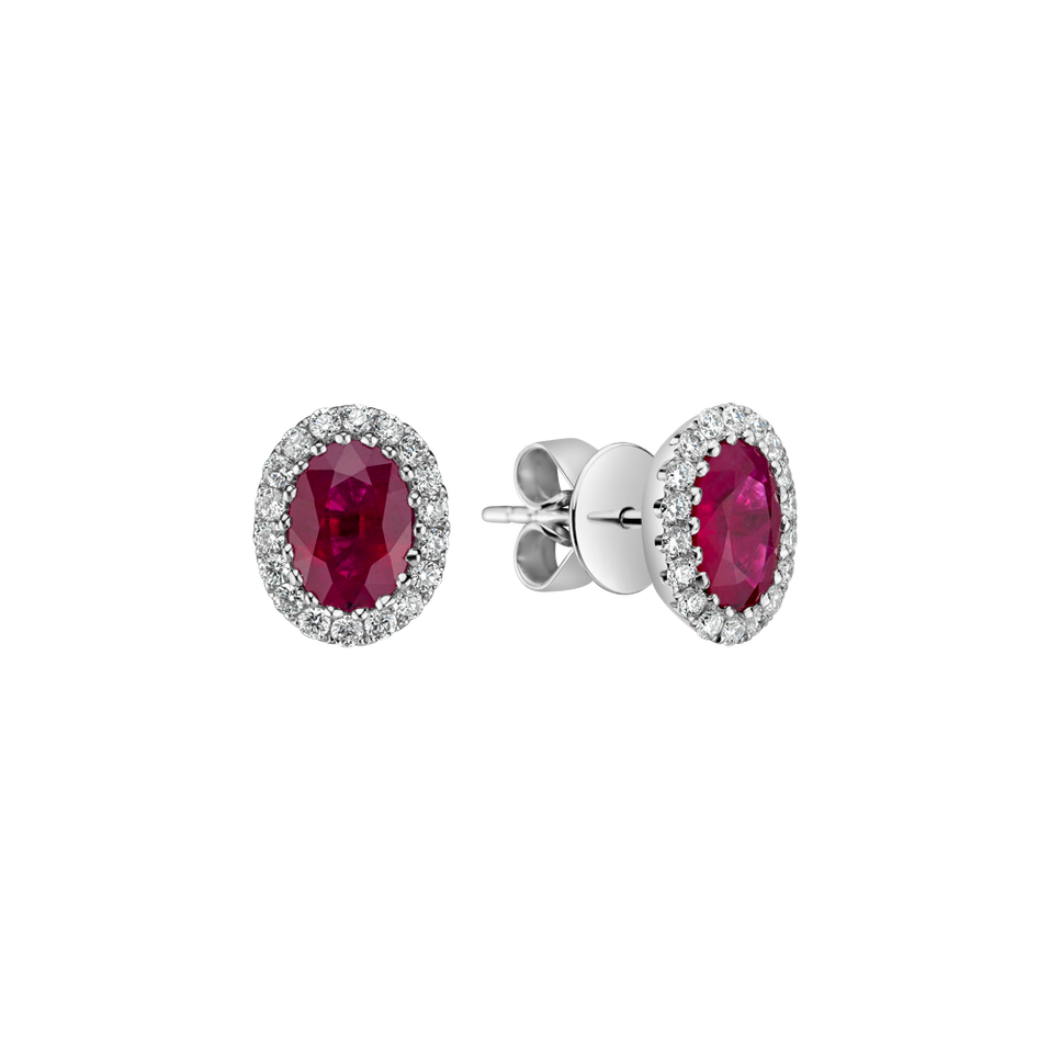Diamond earrings with Ruby Desire Kingdom