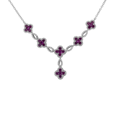 Diamond necklace with Ruby Ruby Radiance