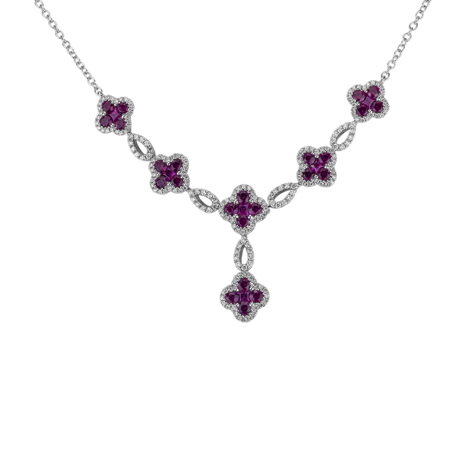 Diamond necklace with Ruby Ruby Radiance