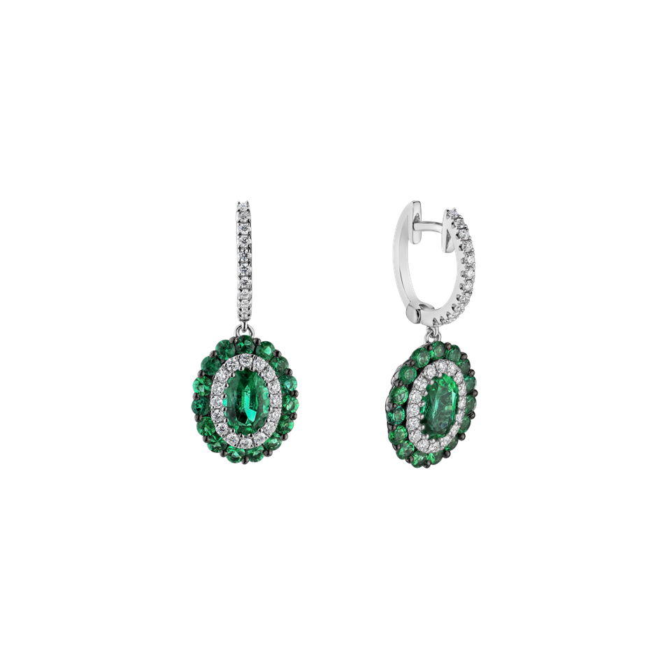 Diamond earrings and Emerald Courage