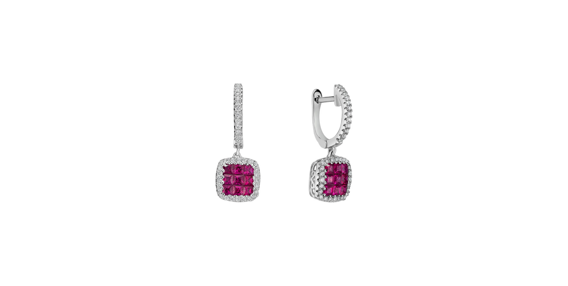 Diamond earrings and Ruby Emersyn