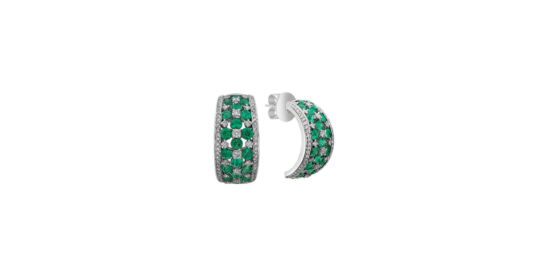 Diamond earrings and Emerald Prestige