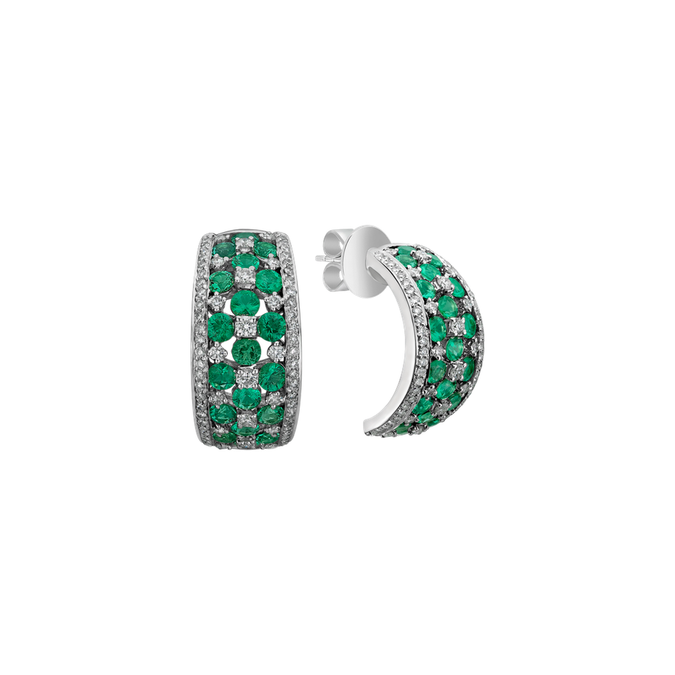 Diamond earrings and Emerald Prestige