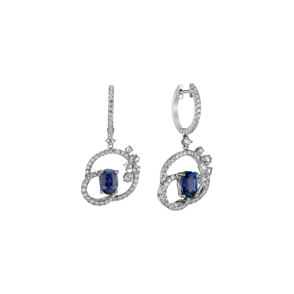 Diamond earrings with Sapphire Helga
