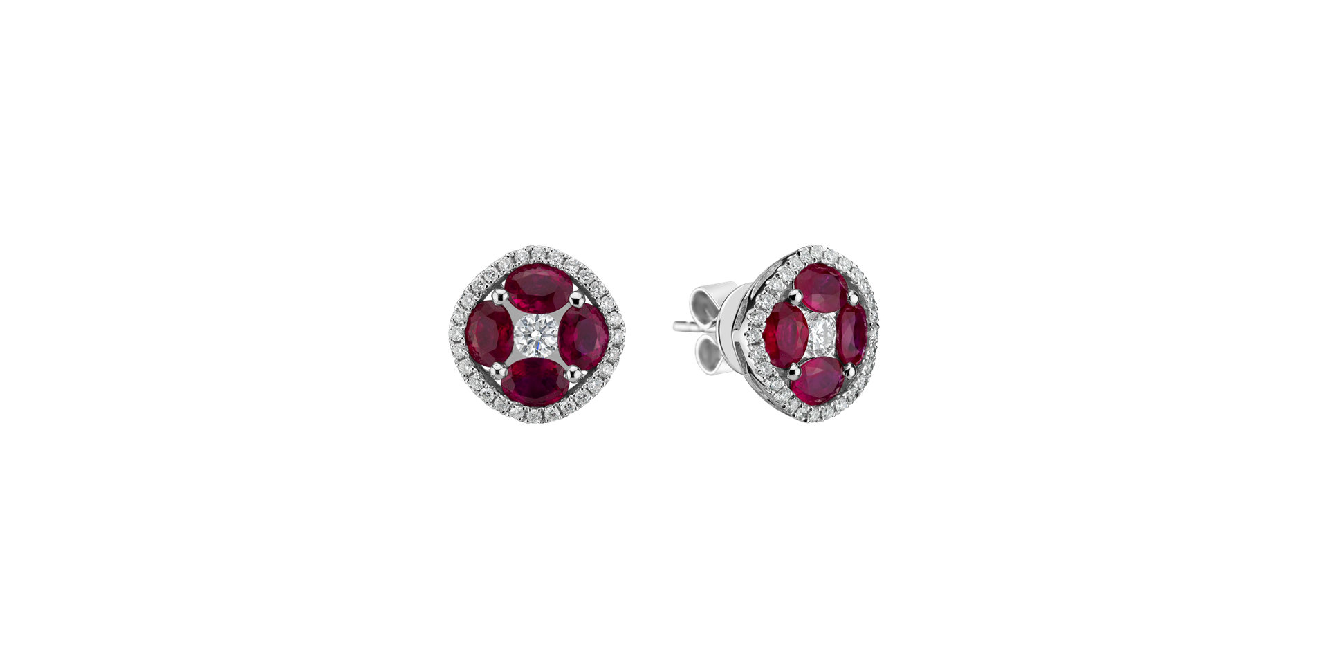Diamond earrings and Ruby Red Queen