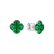 Earrings with Emerald Beauty Clover3