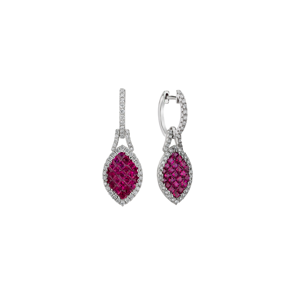 Diamond earrings and Ruby Loving Glow