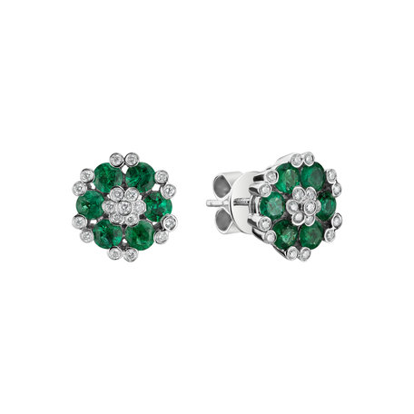 Diamond earrings and Emerald The Ruby Garden