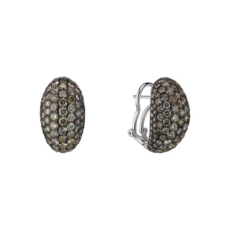 Earrings with brown diamonds Angel Symphony