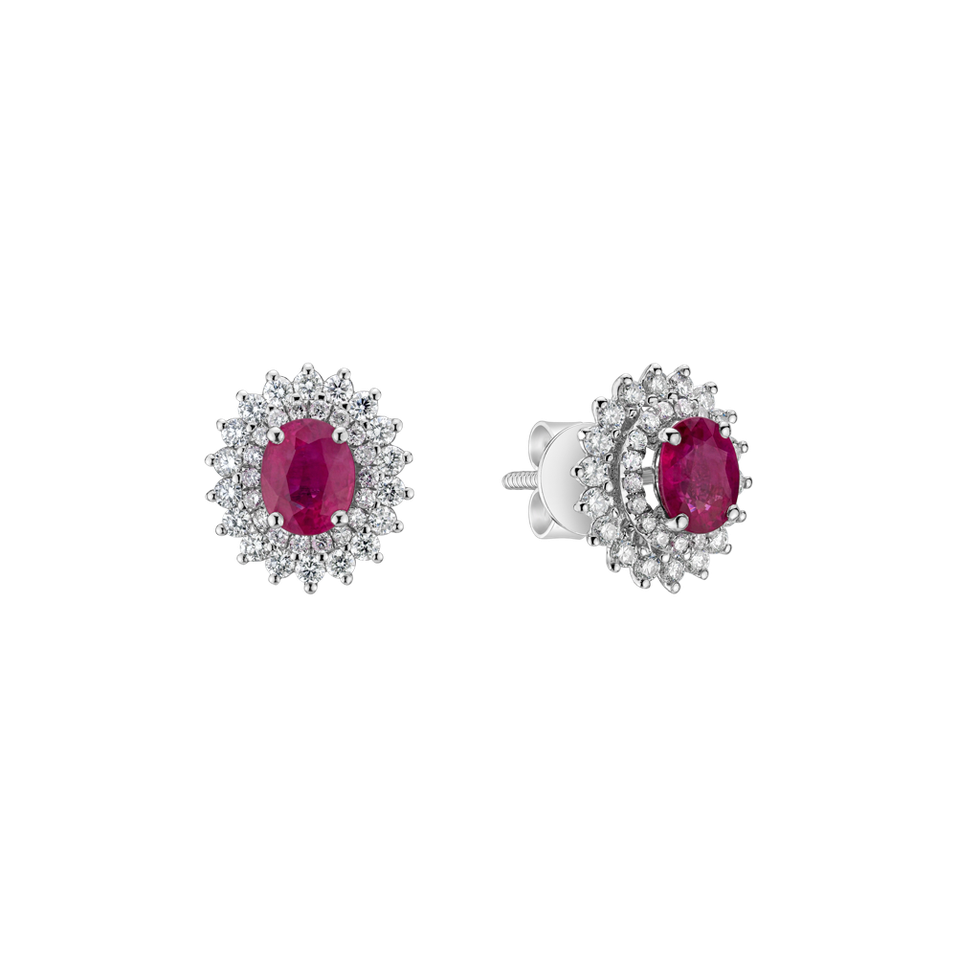 Diamond earrings with Ruby Noble Sacrifice