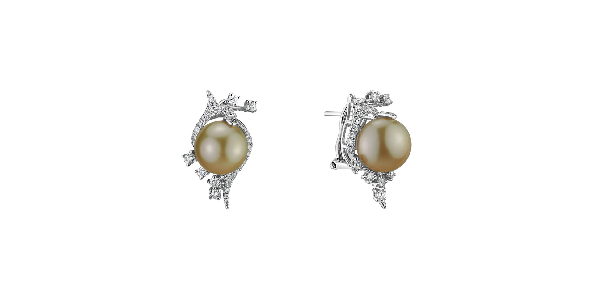 Diamond earrings with Pearl Mystical Coast