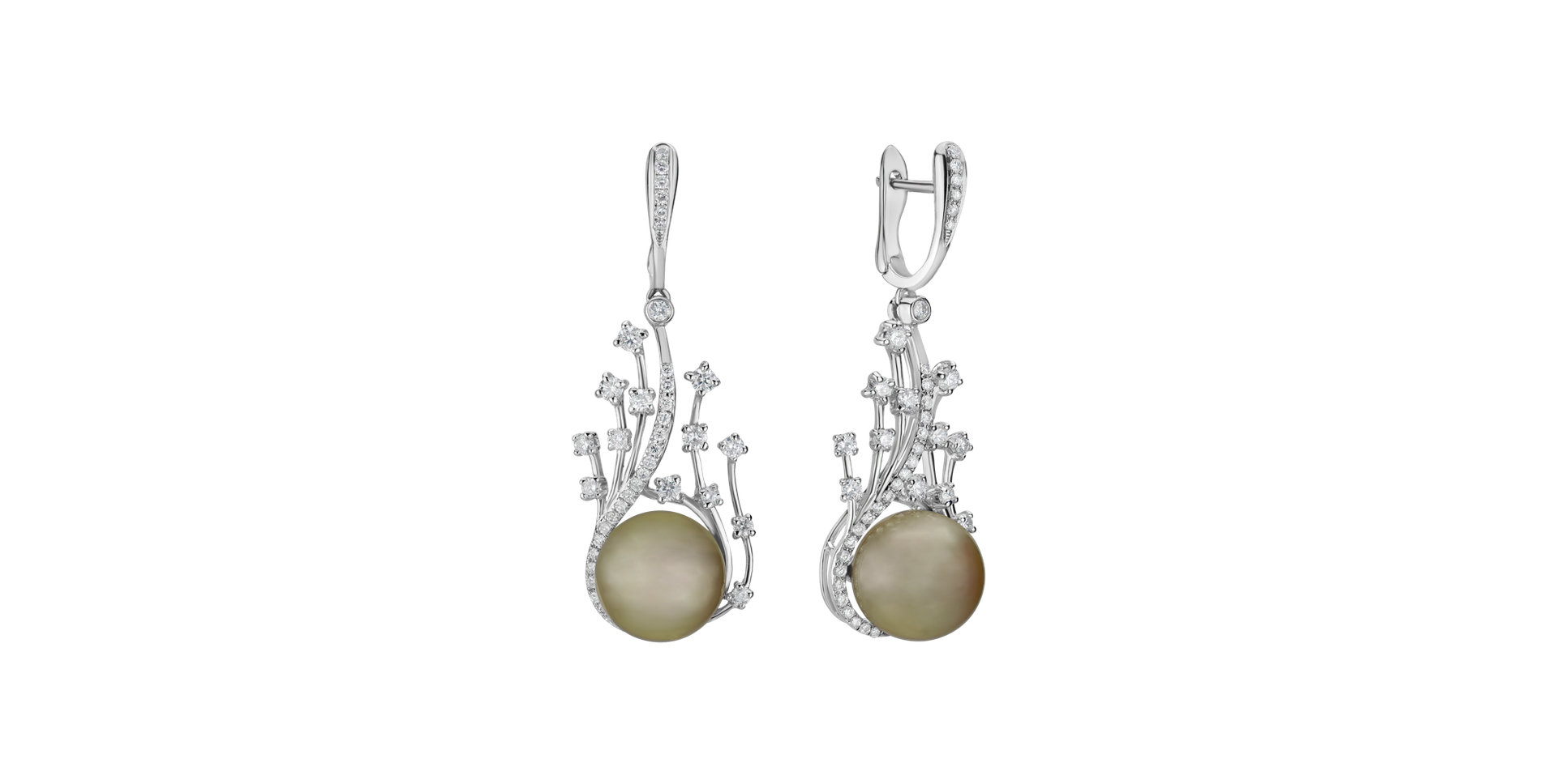 Diamond earrings with Pearl Venus Secret