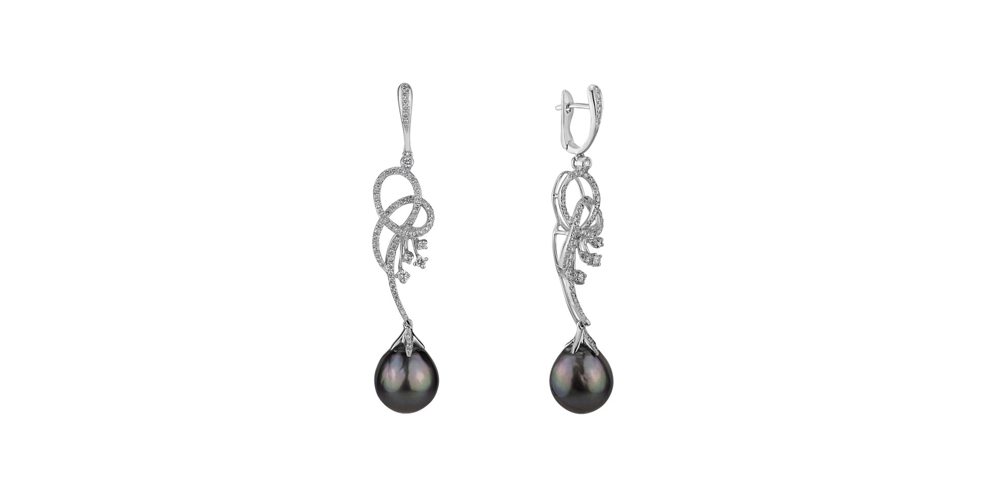 Diamond earrings with Pearl Venus Treasure