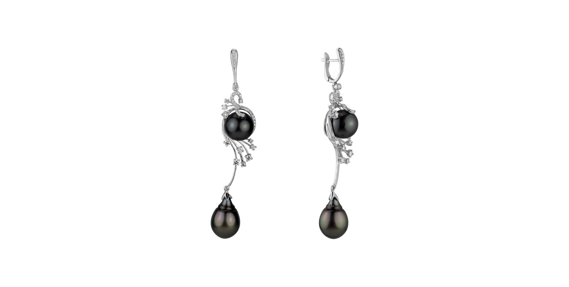 Diamond earrings with Pearl Venus Romance