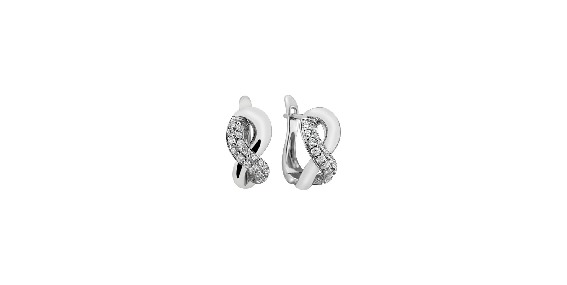 Diamond earrings Moon Infinity