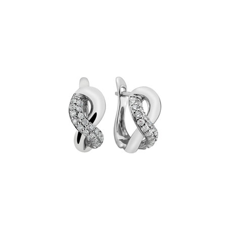 Diamond earrings Moon Infinity