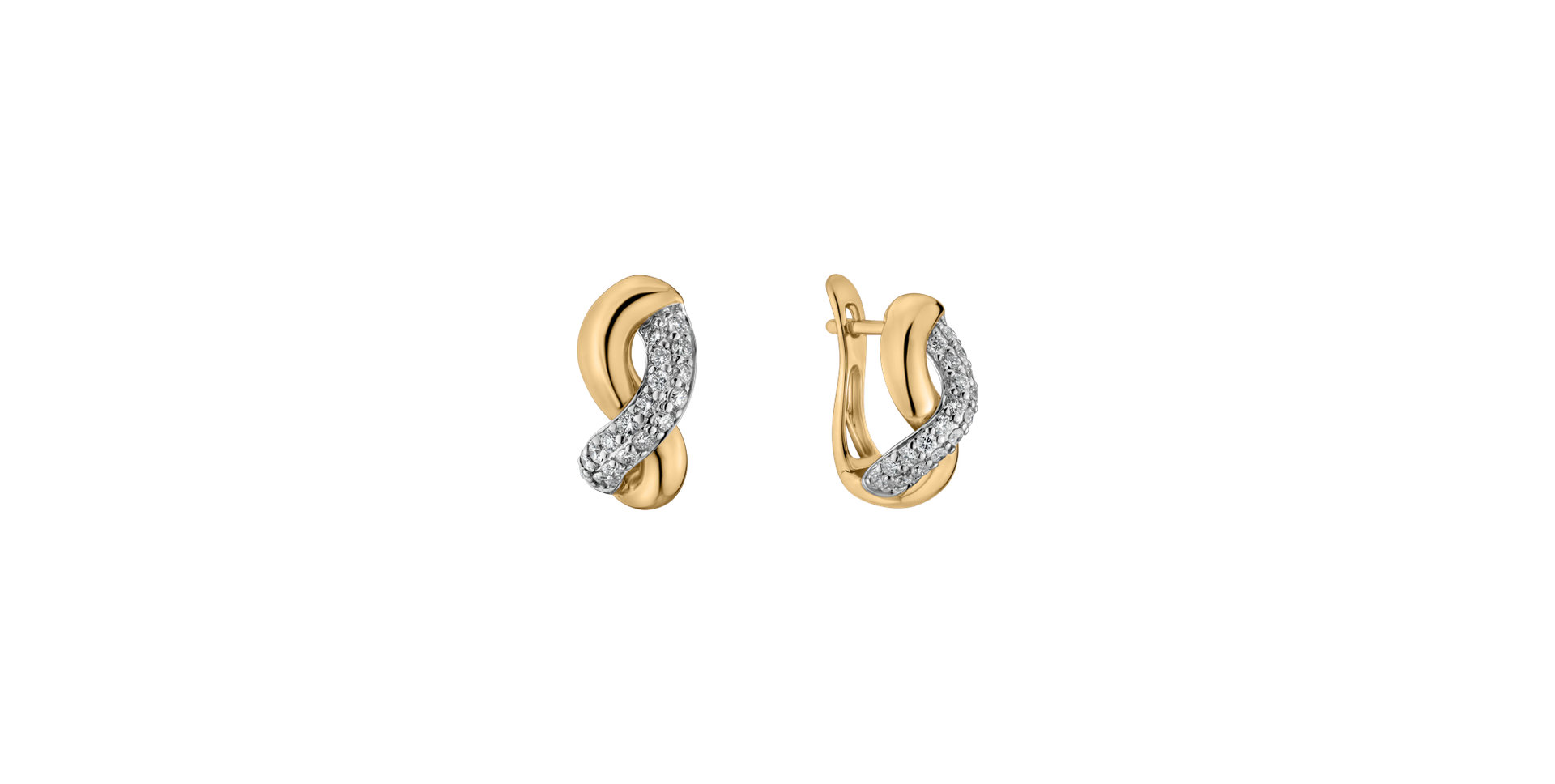 Diamond earrings Moon Infinity