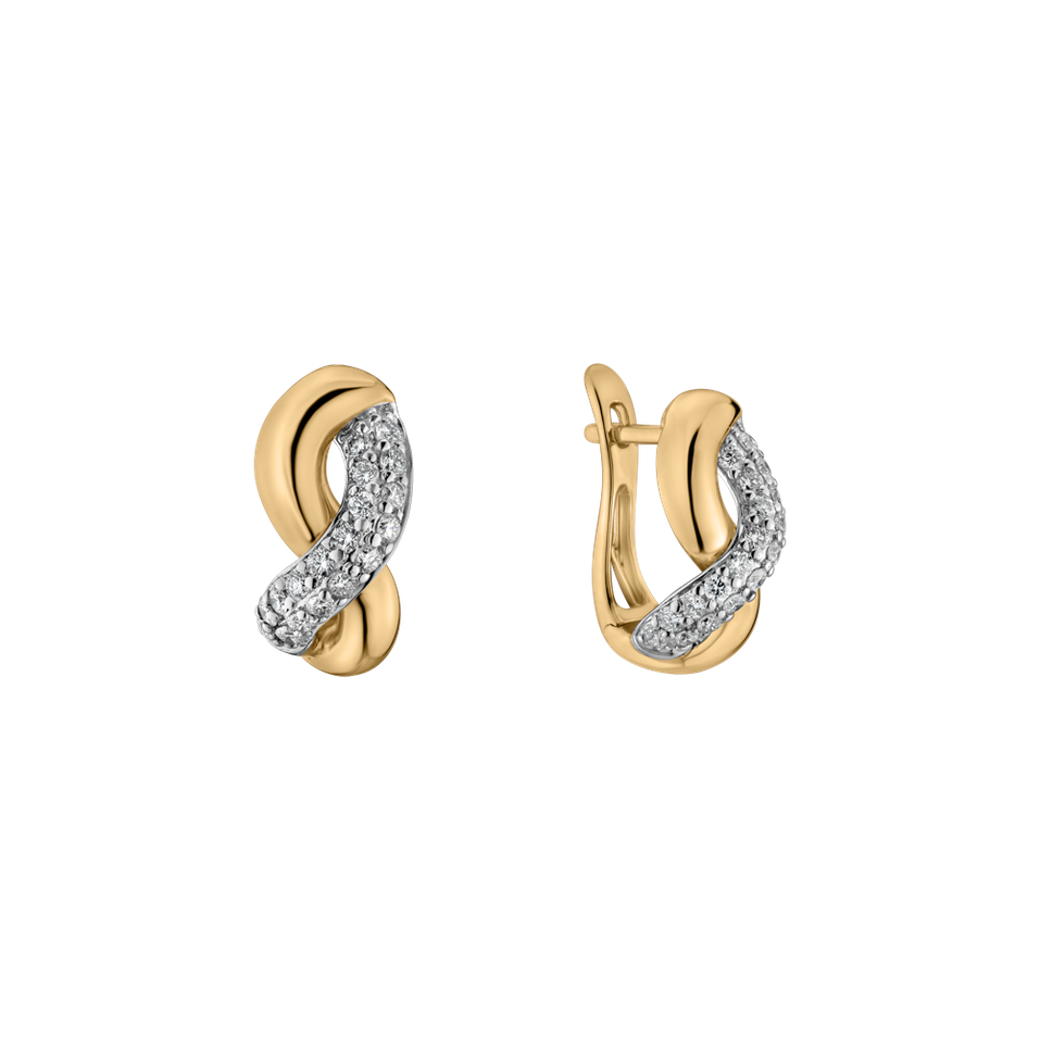Diamond earrings Moon Infinity