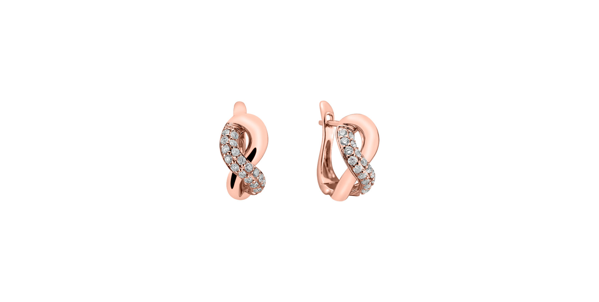 Diamond earrings Moon Infinity