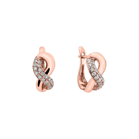 Diamond earrings Moon Infinity