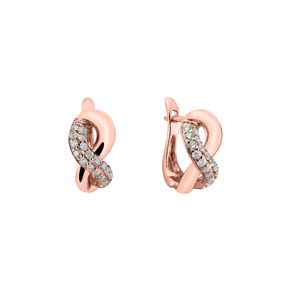 Diamond earrings Moon Infinity