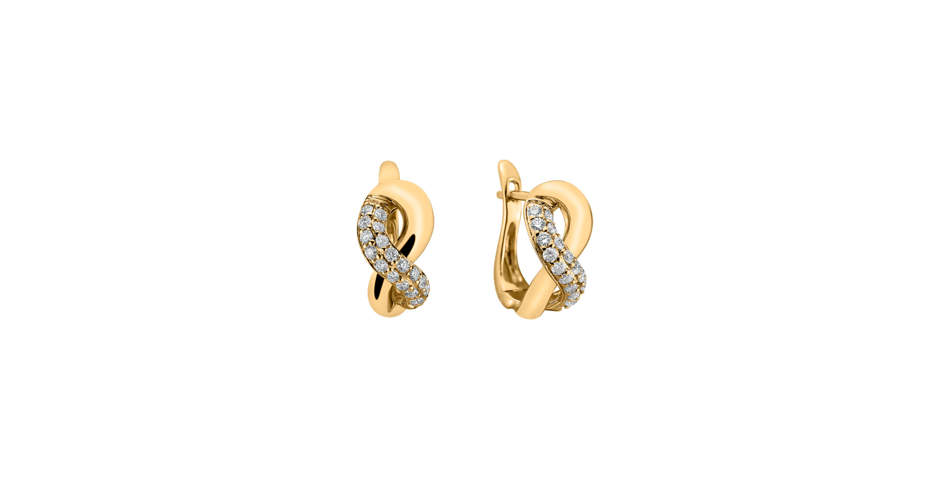 Diamond earrings Moon Infinity