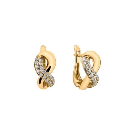 Diamond earrings Moon Infinity