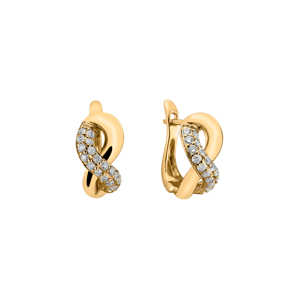 Diamond earrings Moon Infinity