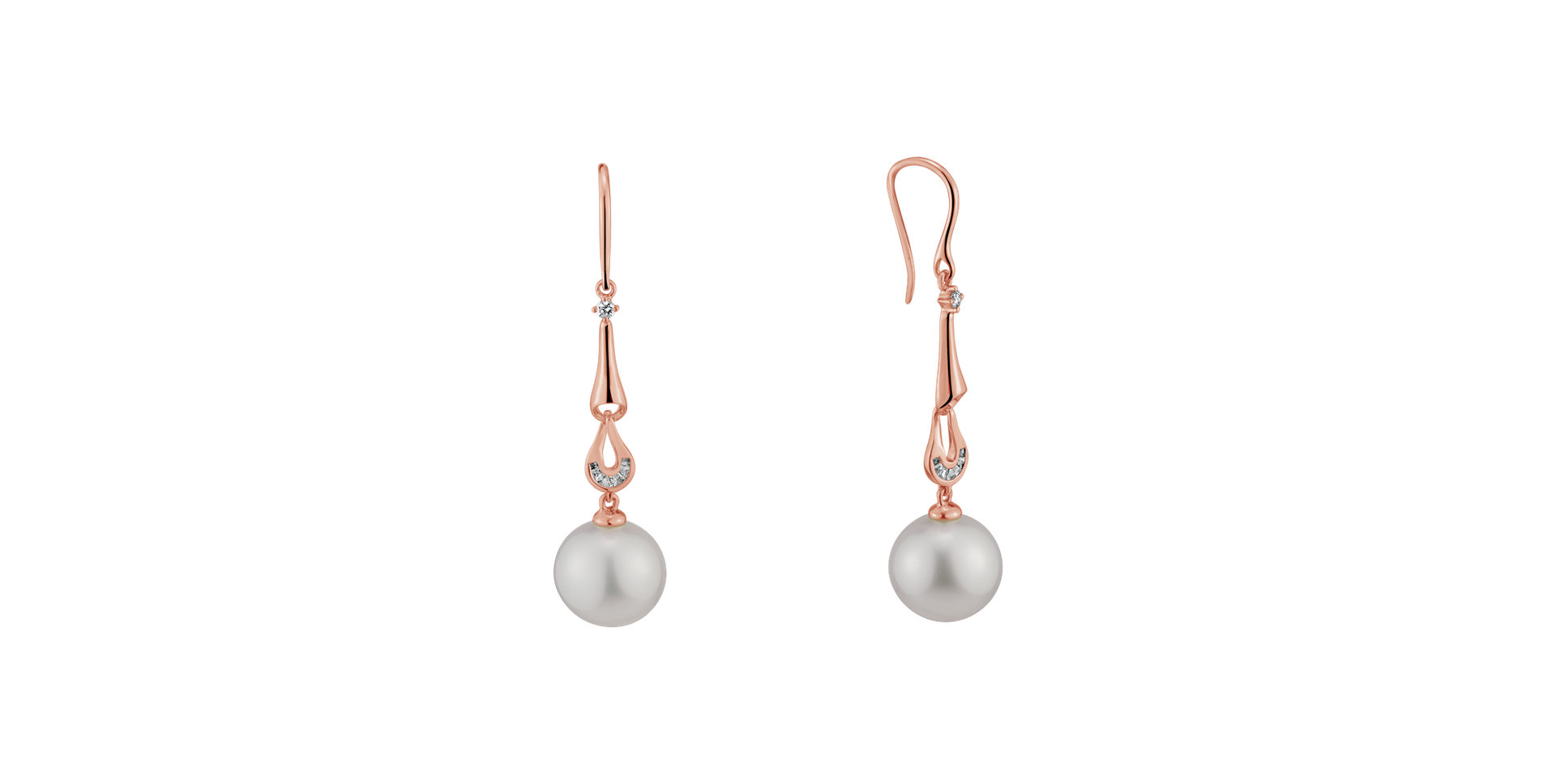 Diamond earrings with Pearl Ocean Orchestra