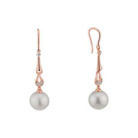 Diamond earrings with Pearl Ocean Orchestra