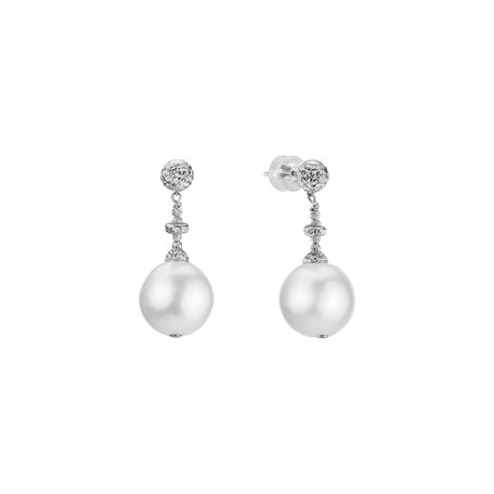 Earrings with Pearl Ocean Glory