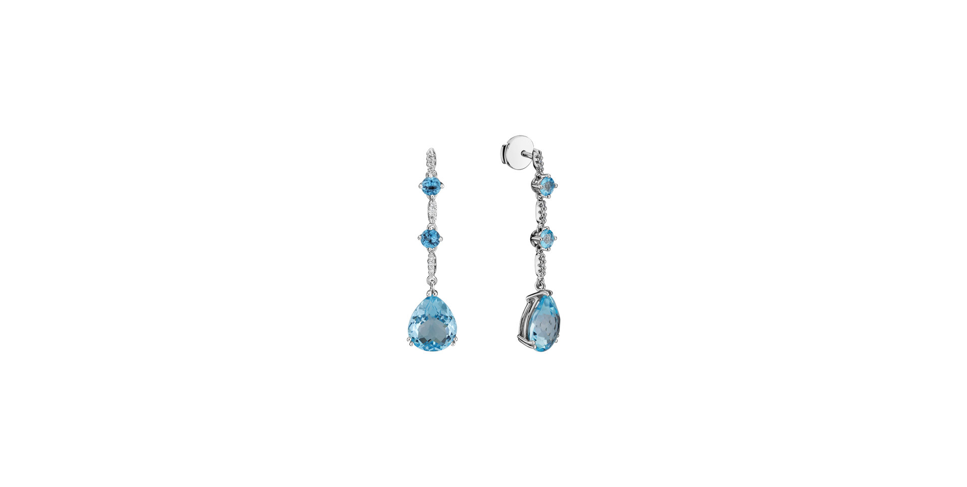Diamond earrings and Topaz Dragon Scale