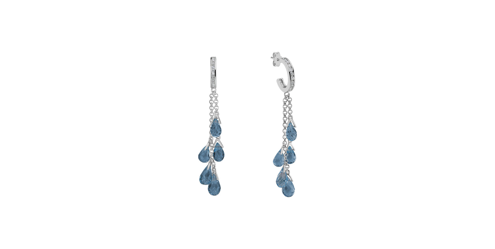 Diamond earrings and Topaz Manna