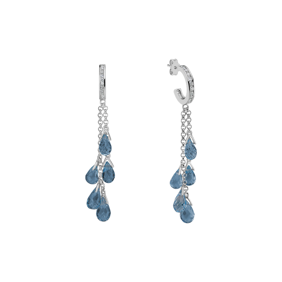 Diamond earrings and Topaz Manna