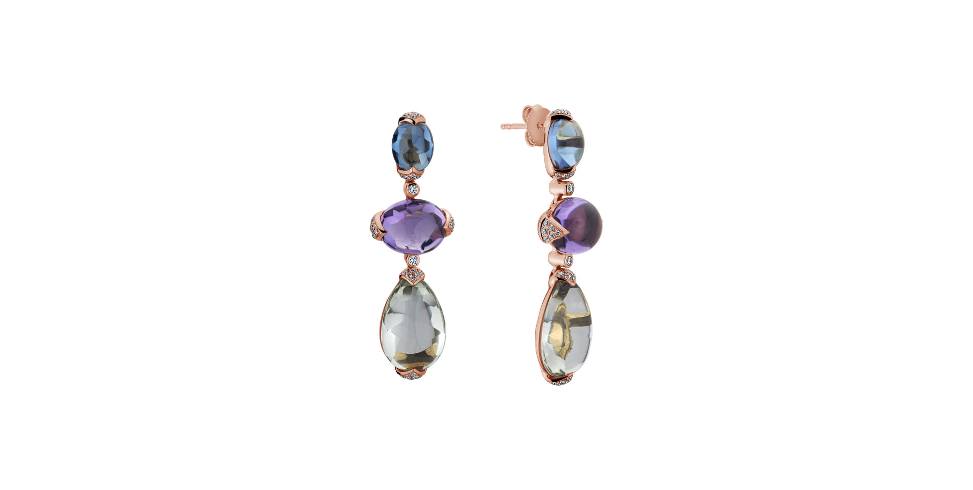 Diamond earrings and gemstones Heaven Glam