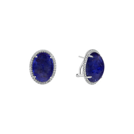 Diamond earrings with Tanzanite Mephisto Miracle