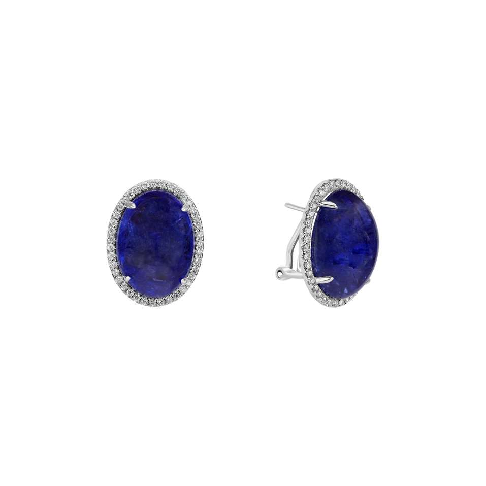 Diamond earrings with Tanzanite Mephisto Miracle